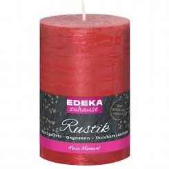 Stumpenkerze Rustik rot 16x7cm 