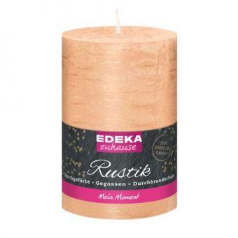 Stumpenkerze Rustik creme 13x7cm 