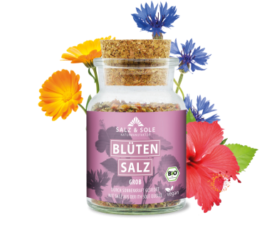 Grobes Blütensalz im Korkglas 70g 