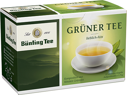 Bünting Tee Grün Tassenbeutel 50 x 1g 