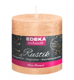 Stumpenkerze Rustik creme 8x7cm 