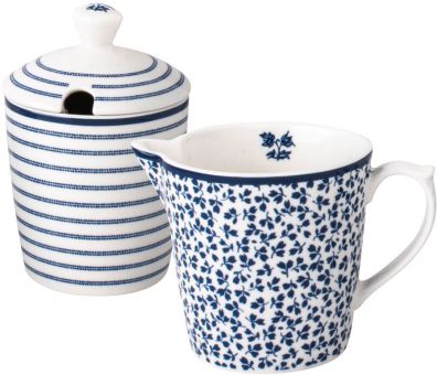 Laura Ashley Blueprint Collectables - Geschenkset Milchkännchen und Zuckerdose 