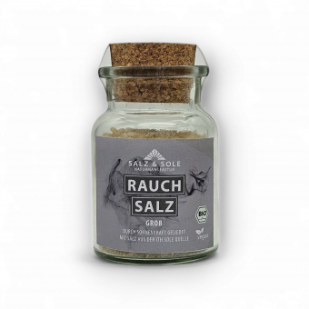 Rauchsalz Grob Korkglas 120g 